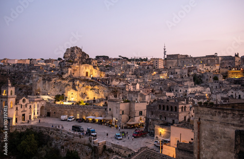 Bond 25. Scene of a procession with extras carrying candles. from the movie "No Time to Die" in Sassi; Matera; Italy.