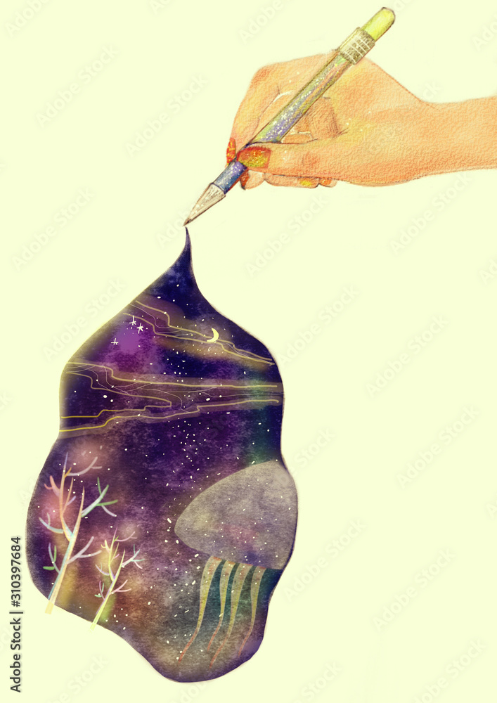 Paintbrush, drawing, drawing, drawing, paintbrush, pencil, colored