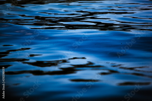 Dark blue waves on the water