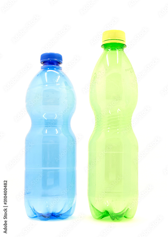 Naklejka premium Photo of empty plastic bottles, plastic trash