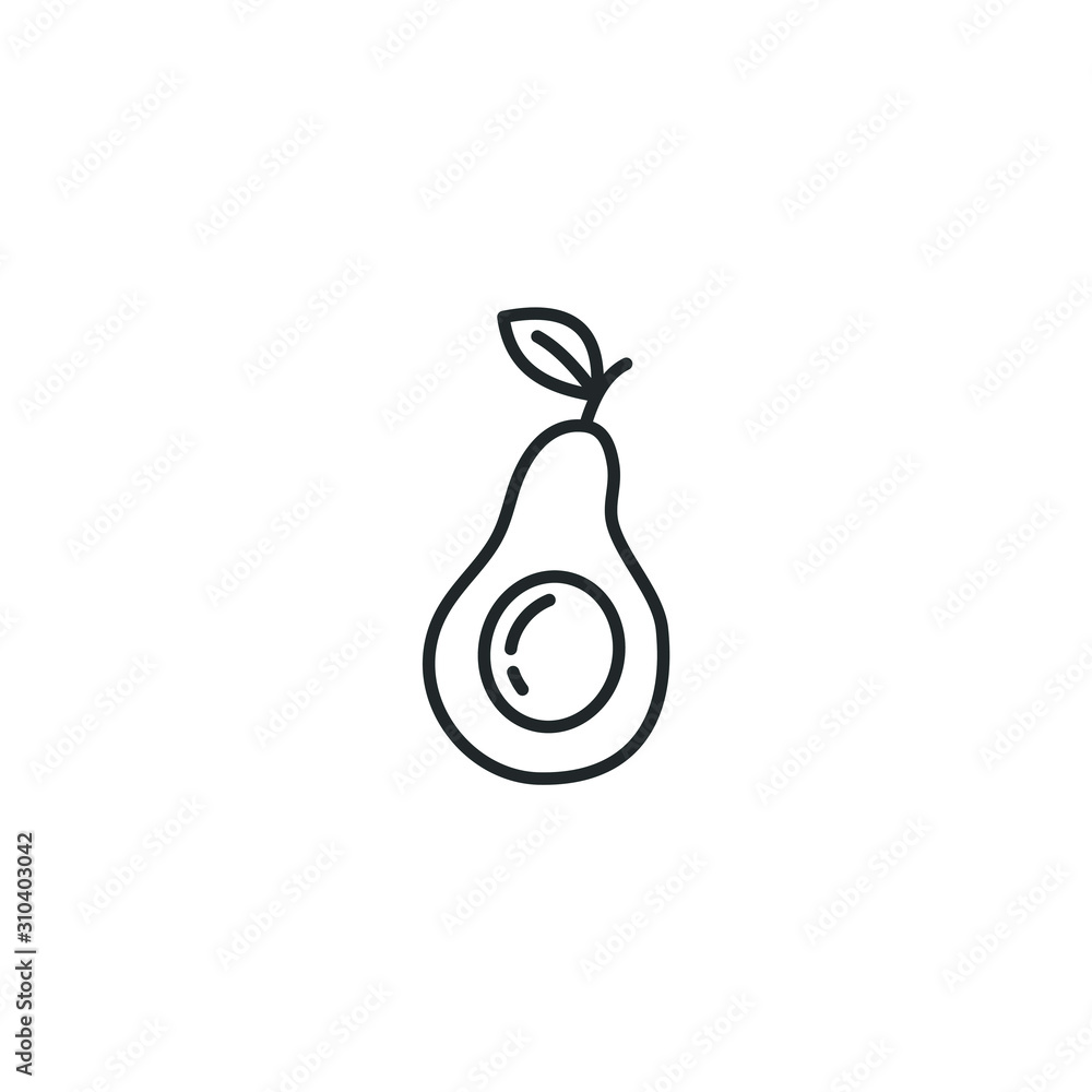 Avocado fruit icon template color editable. Avocado symbol vector sign isolated on white background illustration for graphic and web design. Avocado fruit icon template color editable. Avocado symbol vector sign isolated on white background illustration for graphic and web design.