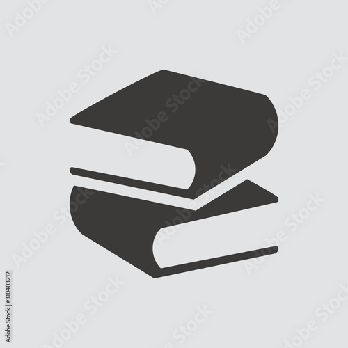 Book icon isolated of flat style. Vector illustration.
