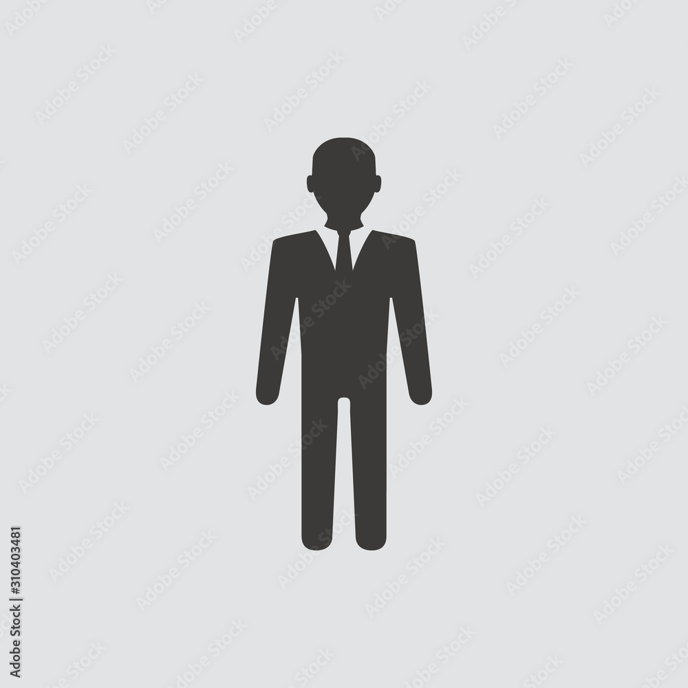 Businessman Icon isolated of flat style. Vector illustration. Businessman Icon isolated of flat style. Vector illustration.