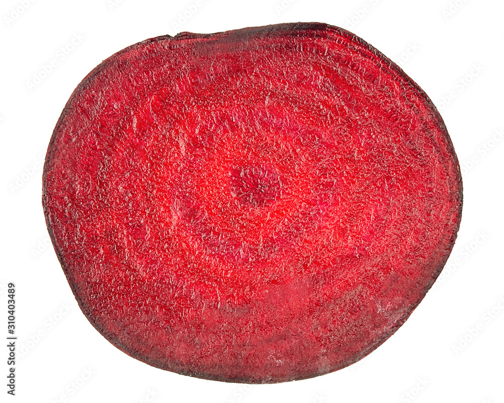 Half a red beetroot isolated on a white background. Cross section of raw beets close-up. The core of red raw beets isolated on a white background. Detail of a red beet, isolate. Half a red beetroot isolated on a white background. Cross section of raw beets close-up. The core of red raw beets isolated on a white background. Detail of a red beet, isolate.
