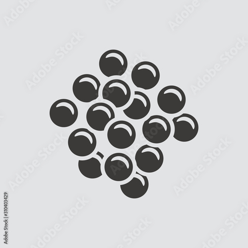 Bubble icon isolated of flat style. Vector illustration.