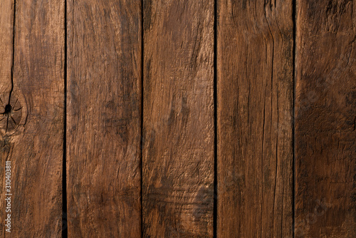 Vintage wooden background with copyspace. Top view