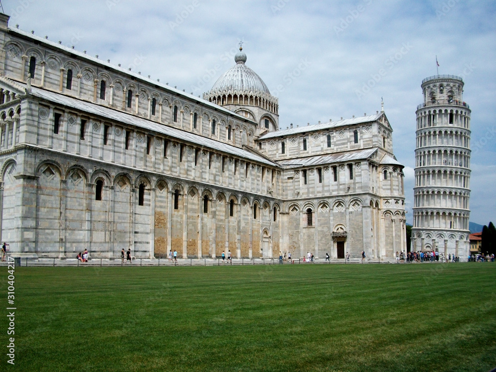 Leaning Tower of Pisa and Dom in Pisa, Italy