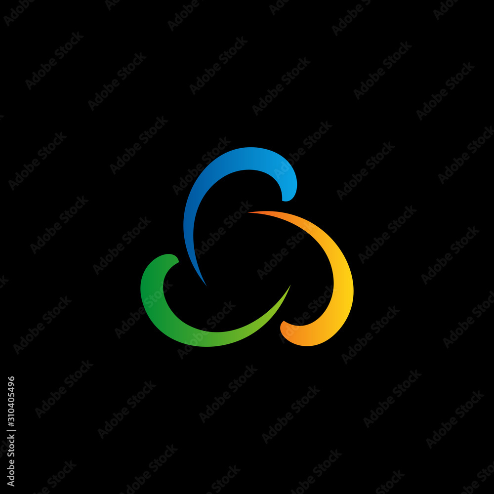 Twist logo on black background. Colorful boomerang icon. Isolated abstract vector logo. Shiny logotype. Hurricane, tornado graphic illustrations. Twist logo on black background. Colorful boomerang icon. Isolated abstract vector logo. Shiny logotype. Hurricane, tornado graphic illustrations.