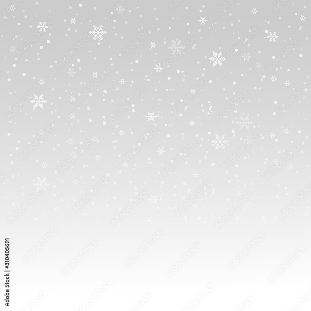 Winter white background with snowflake