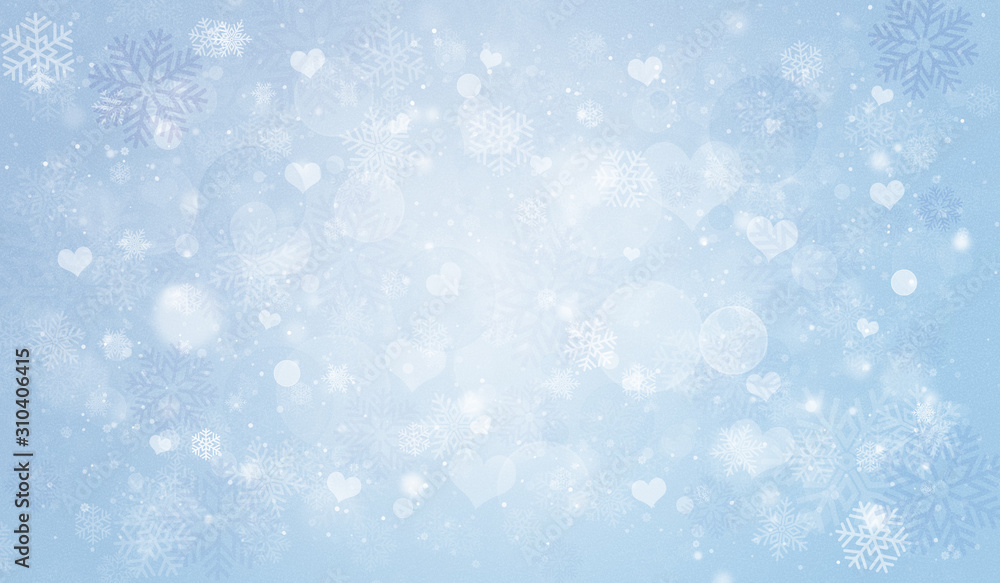 Snow christmas background -  ice blue background