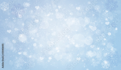 Snow christmas background -  ice blue background