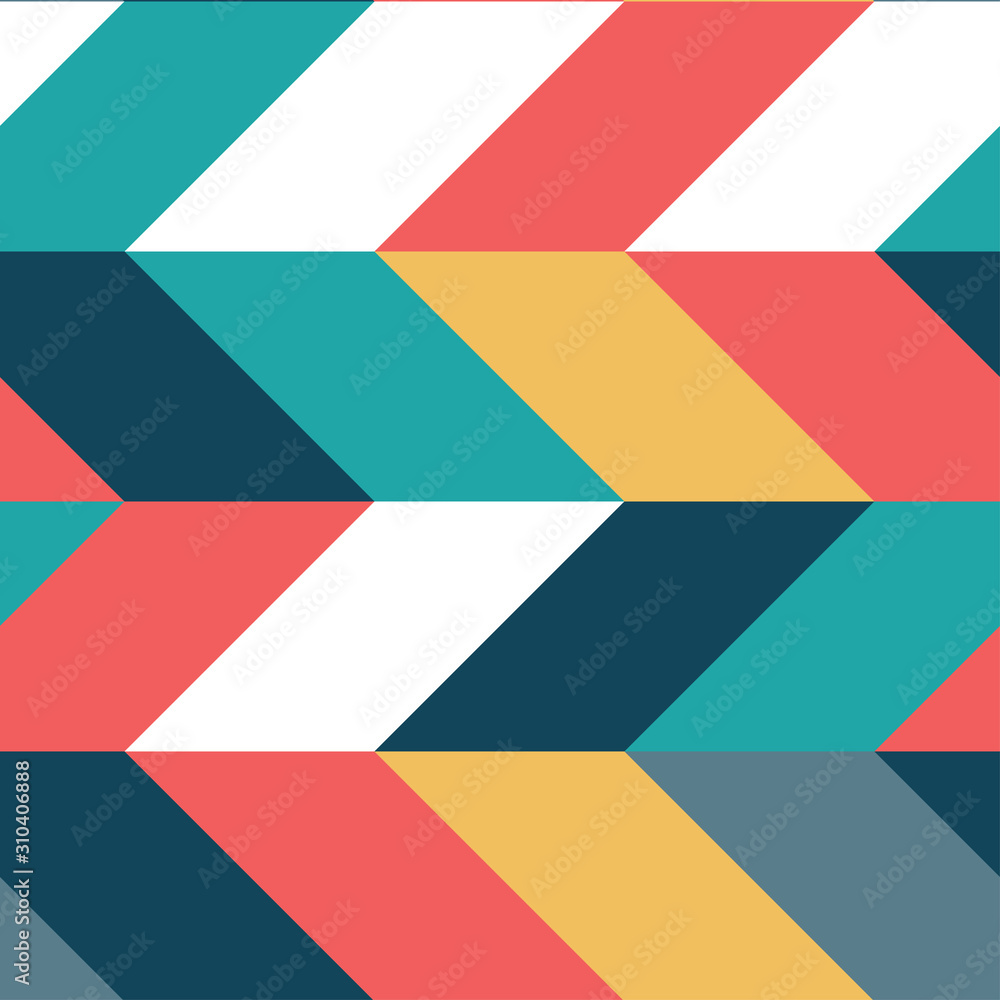 Obraz premium Abstract colorful parallelogram seamless pattern