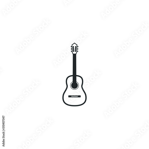 Guitar icon template color editable. Guitar symbol vector sign isolated on white background illustration for graphic and web design.
