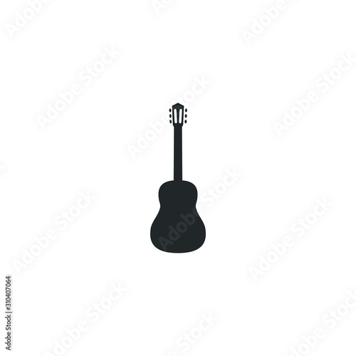 Guitar icon template color editable. Guitar symbol vector sign isolated on white background illustration for graphic and web design.