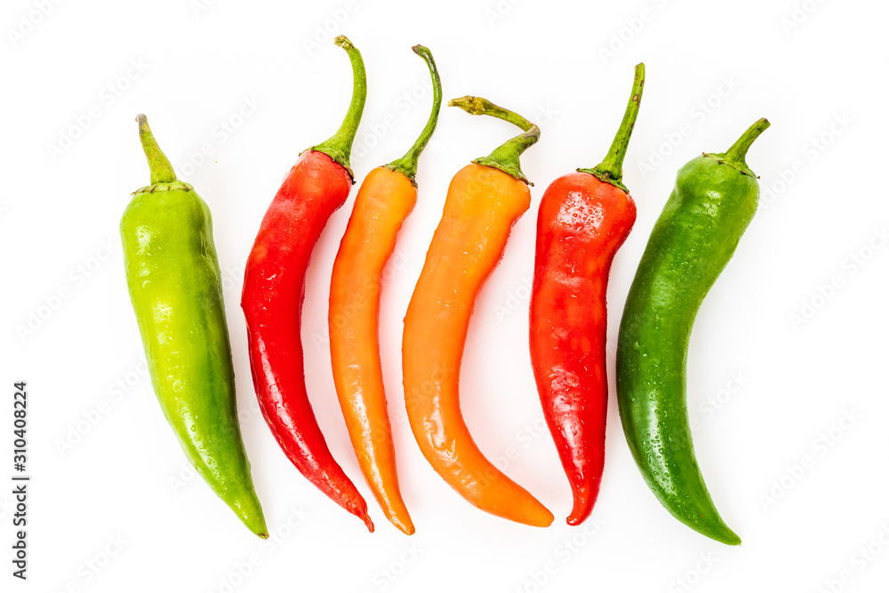 hot chilli peppers isolated on white background hot chilli peppers isolated on white background