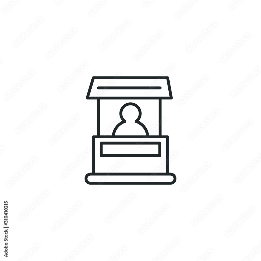 Promo stand, Sales booth icon template color editable. Promo stand symbol vector sign isolated on white background illustration for graphic and web design. Promo stand, Sales booth icon template color editable. Promo stand symbol vector sign isolated on white background illustration for graphic and web design.