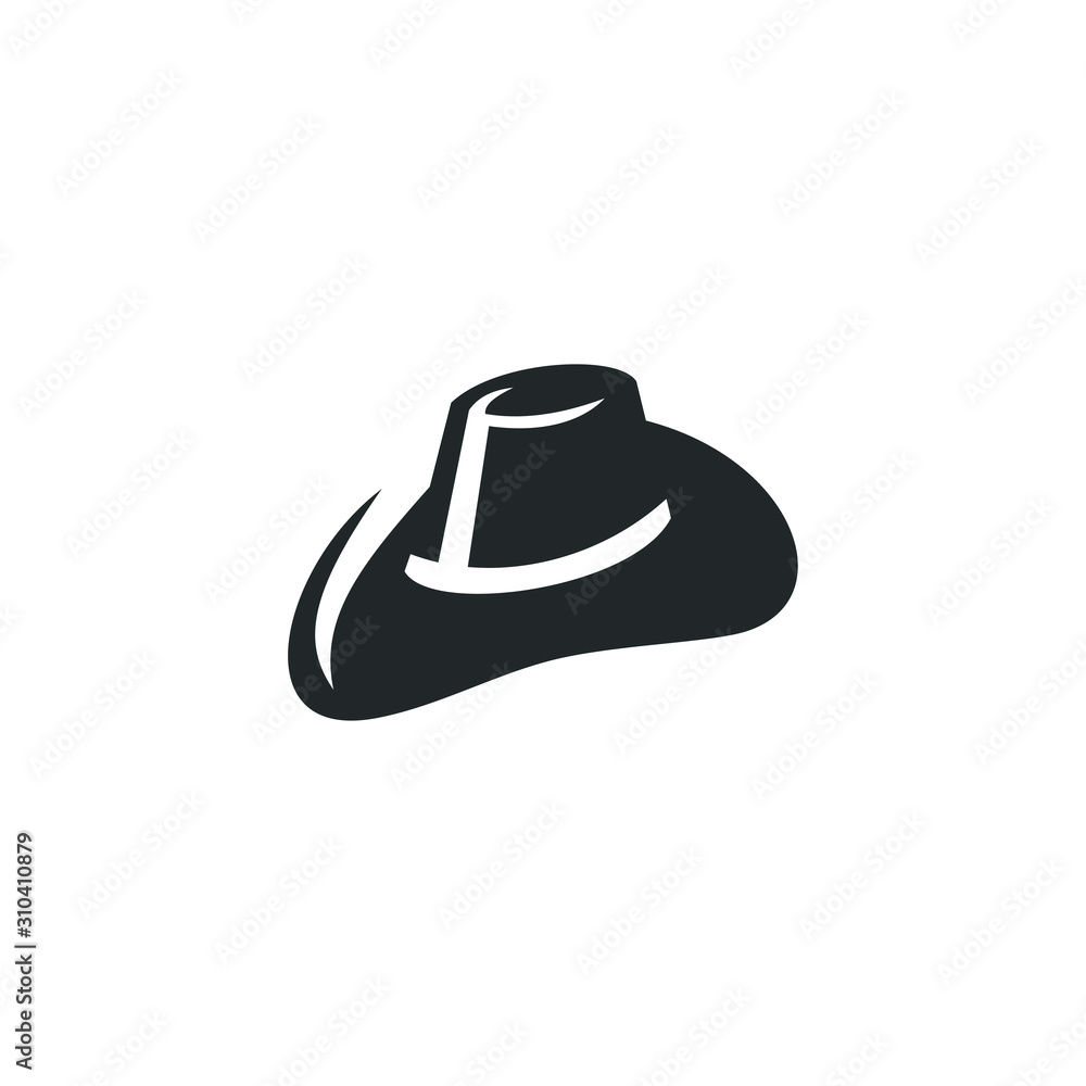 Stockvector Top hat icon template color editable. Vintage gentlemen  elegance logo. Man`s club symbol vector sign isolated on white background  illustration for graphic and web design. | Adobe Stock