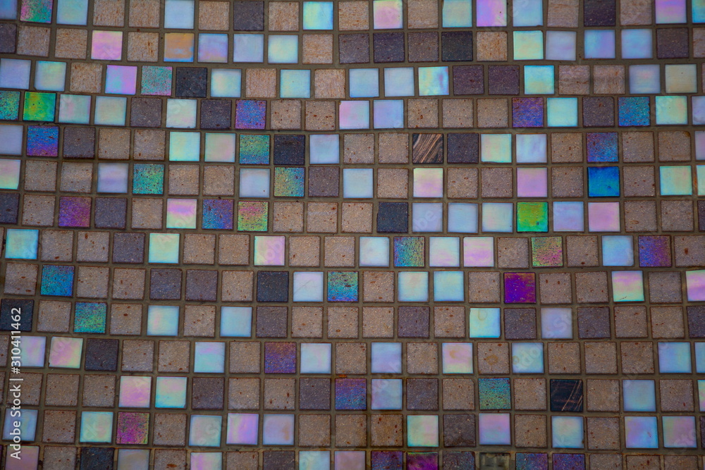 Fototapeta premium abstract stained mosaic colorful glass on the floors .