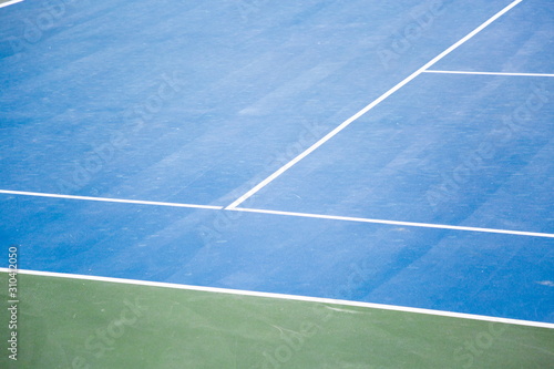 tennis court floor blue and green color.