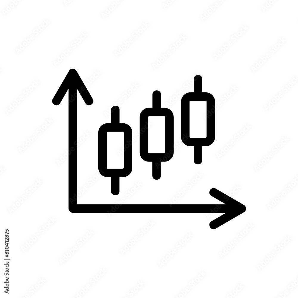graph icon vector. A thin line sign. Isolated contour symbol illustration graph icon vector. A thin line sign. Isolated contour symbol illustration