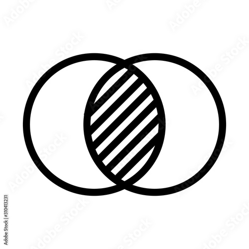 Crossing the charts is an icon vector. A thin line sign. Isolated contour symbol illustration