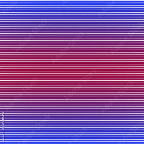 Red Blue striped pattern vector background with gradient background.