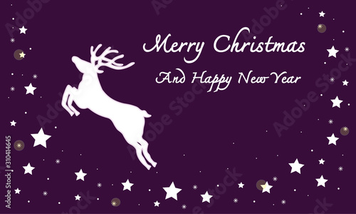 2019 Christmas and Happy New Year greeting card backgroun © Fernfeliz