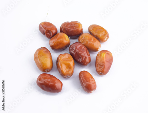 Elaeagnus in plate, on white background very fresh elaeagnus in plate,