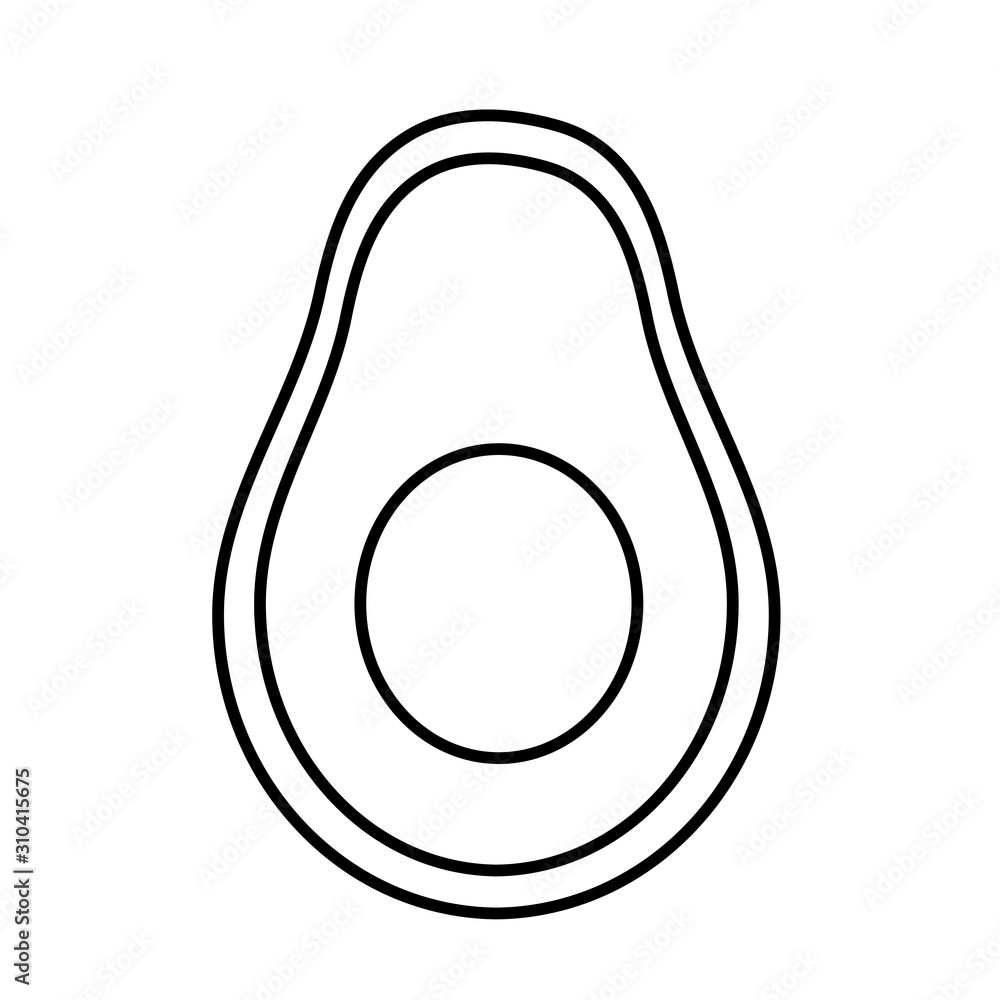 Isolated avocado fruit vector design Isolated avocado fruit vector design