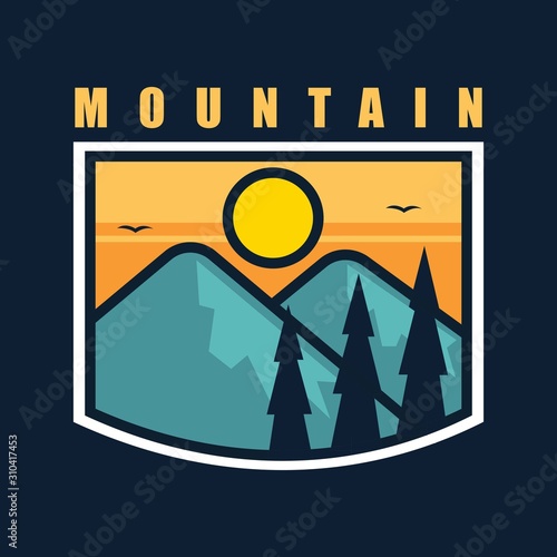 mountain logo design vector illustration