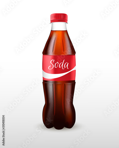 Bottle of soda. Fast food drink symbol