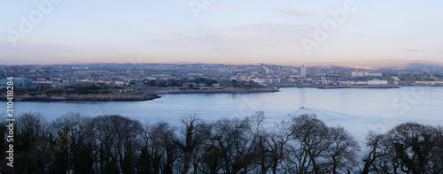 Sunset over Plymouth, UK Skyline photo