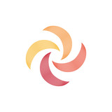 Abstract swirl icon, Hurricane logo, boomerang isolated symbol, vector illustration.