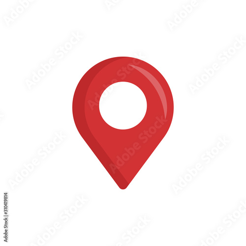 Free Download Location pointer icon. Pin map. Red color. Vector illustration. - GFXLoad