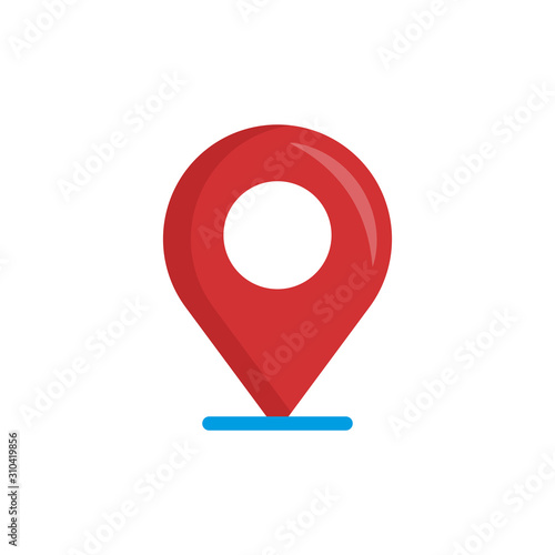 Location pointer icon. Pin map. Red color. Vector illustration. Free Download Location pointer icon. Pin map. Red color. Vector illustration. - GFXLoad