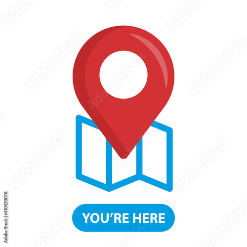 Free Download Location pointer icon. Pin map. Red color. Vector illustration. - GFXLoad