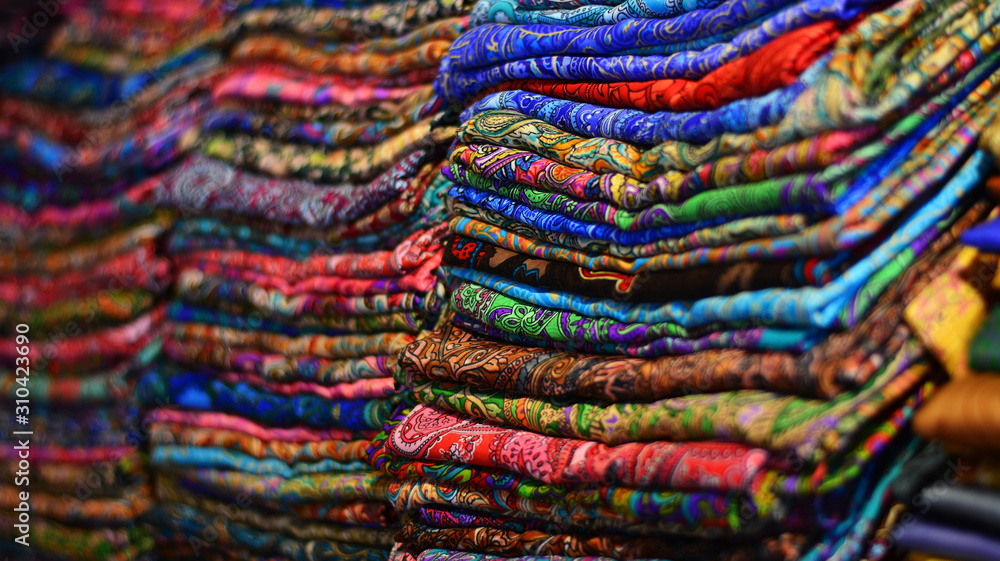 precious and colorful oriental fabrics