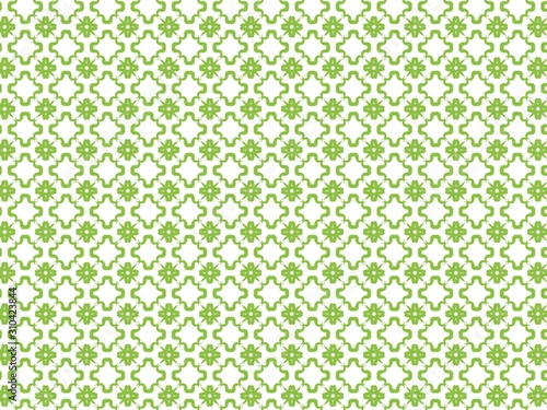 Colorful green background pattern with symmetric texture