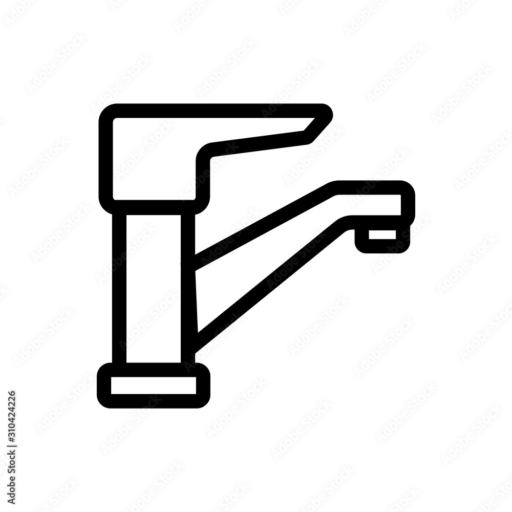 Water mixer icon vector. A thin line sign. Isolated contour symbol illustration Water mixer icon vector. A thin line sign. Isolated contour symbol illustration