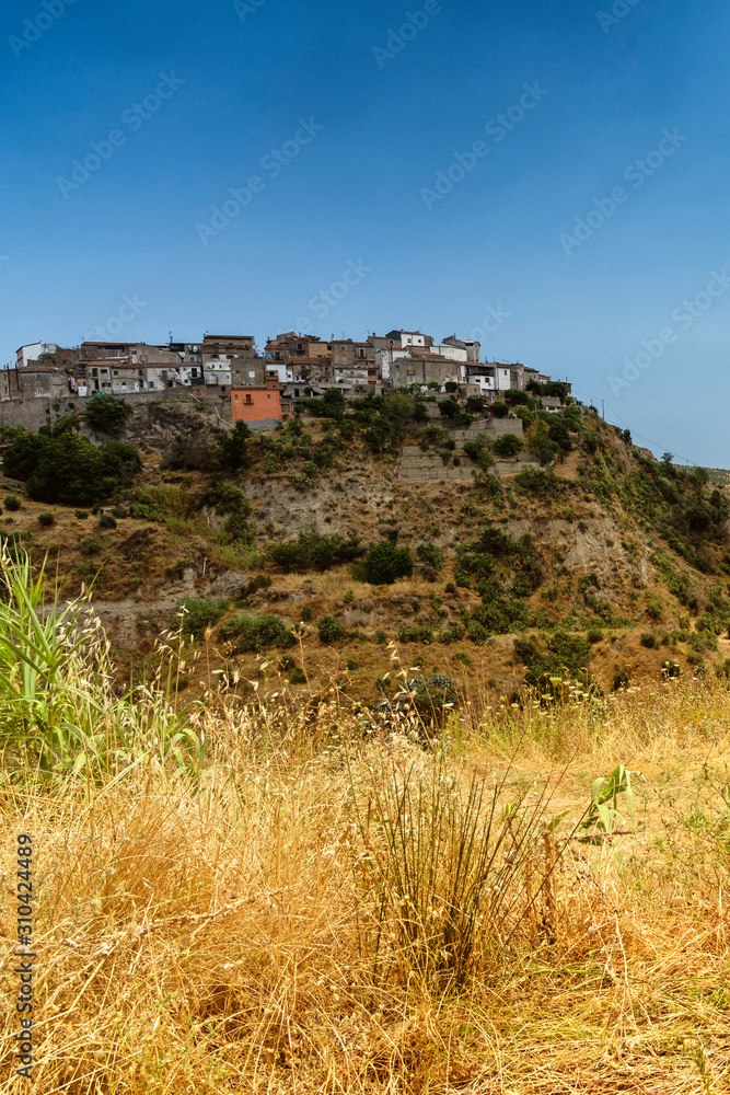 Summer landscape in Calabria, Italy, near Tarsia