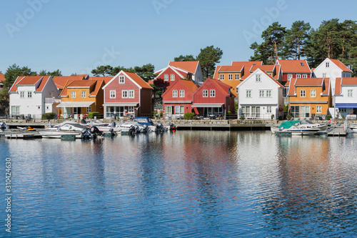 Häuser von Svennevik, Südnorwegen