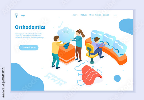 Concept of orthodontics, web template
