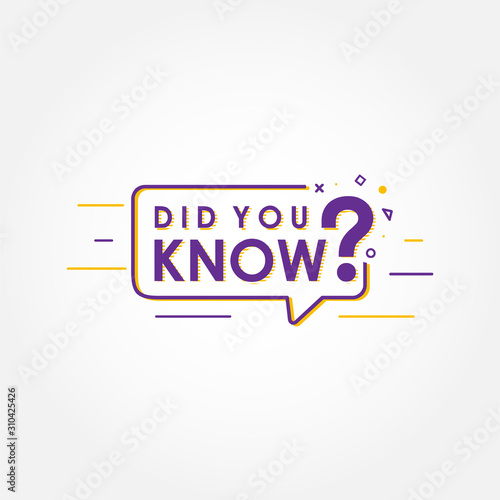 Did You Know Vector Design Template