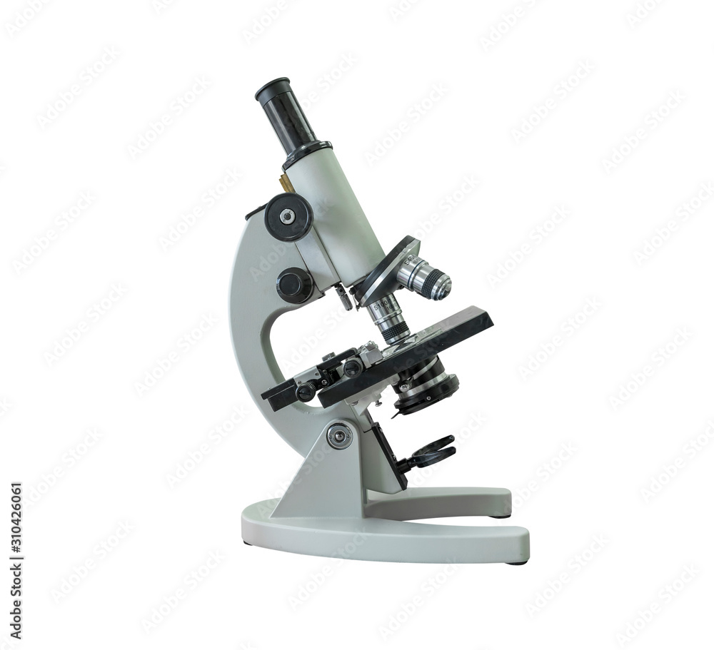 microscope isolated on white background with clipping path microscope isolated on white background with clipping path