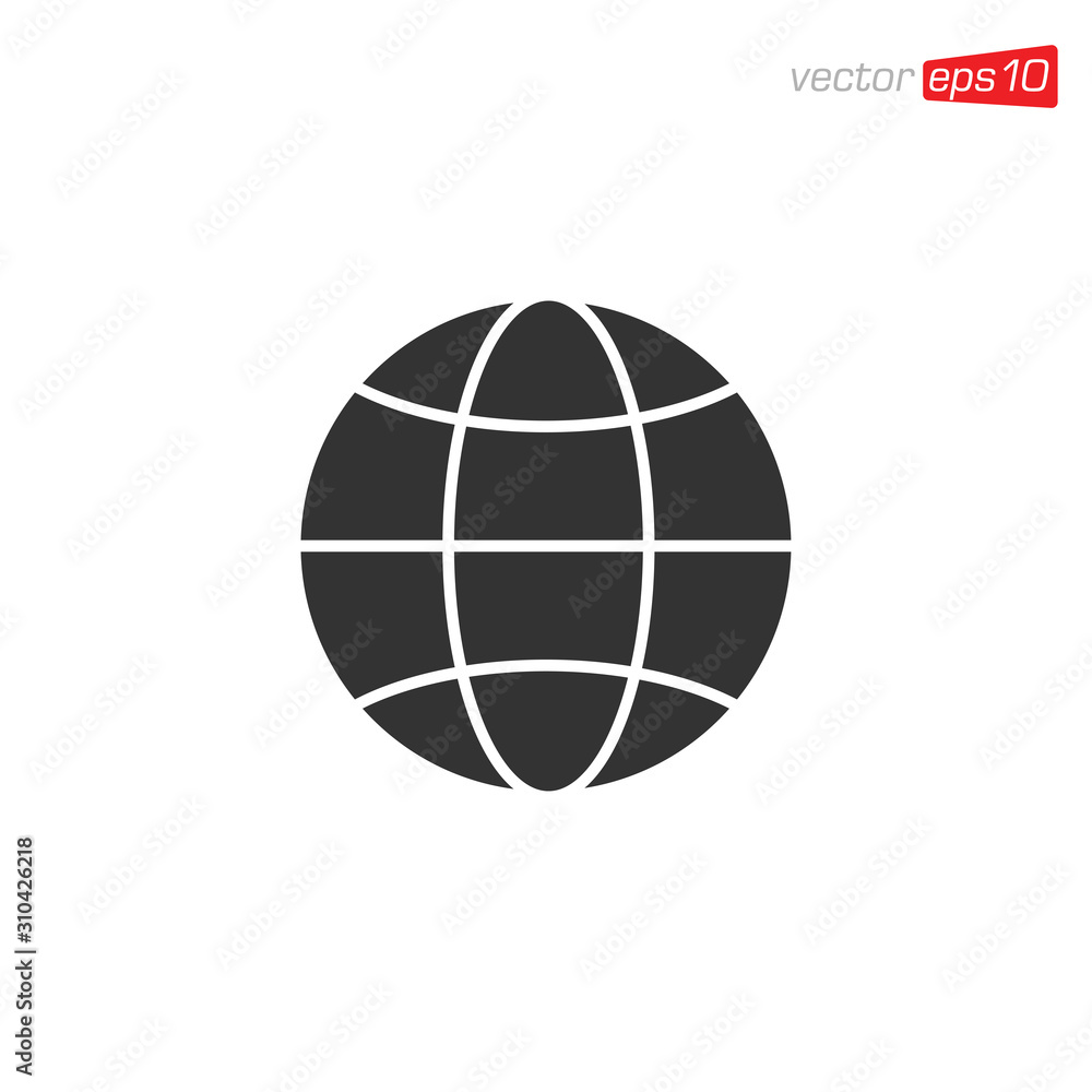 Globe Internet Icon Design Vector