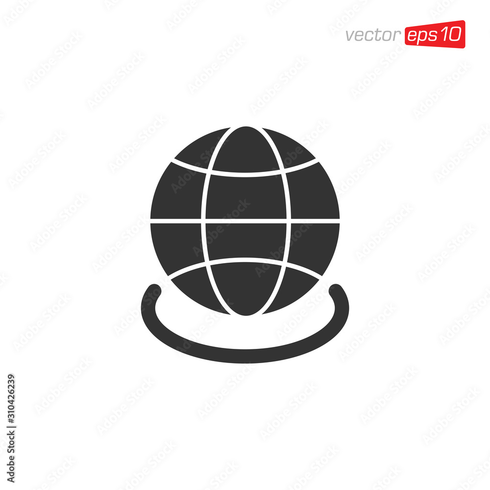 Fototapeta premium Globe Internet Icon Design Vector