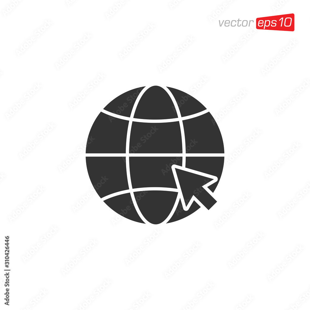 Globe Internet Icon Design Vector Globe Internet Icon Design Vector