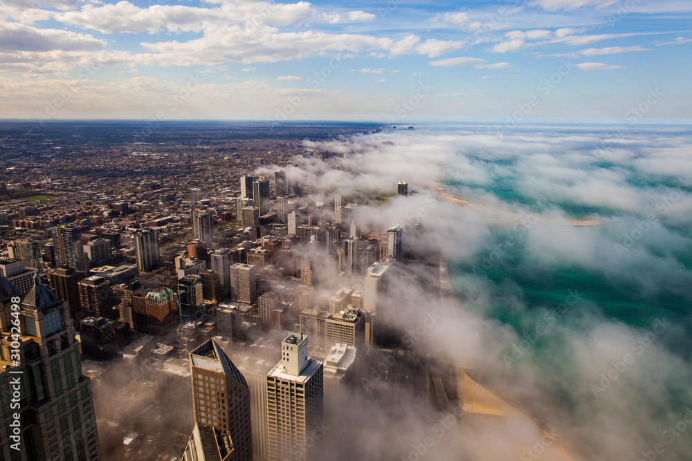 Clouds over Chicago, Windy city
