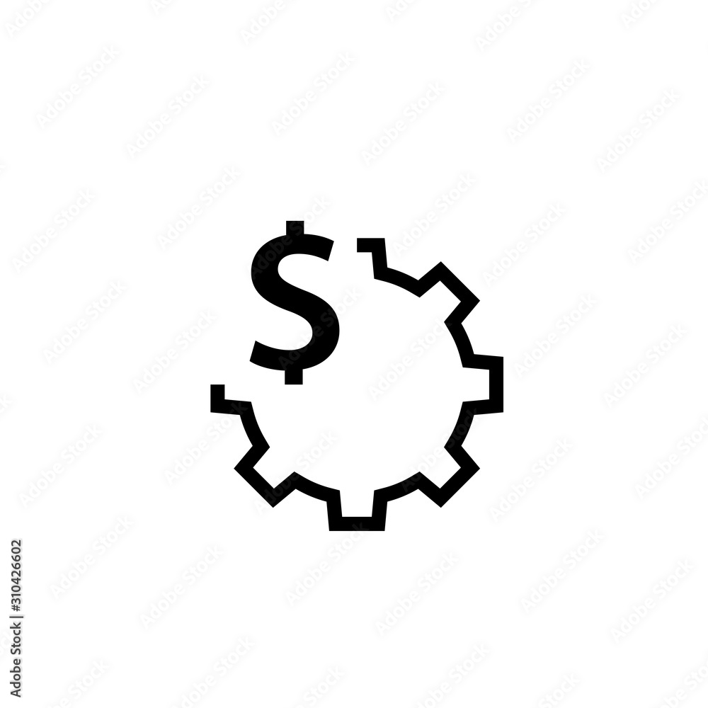 Cost Maintenance outline icon. Clipart image isolated on white background Cost Maintenance outline icon. Clipart image isolated on white background