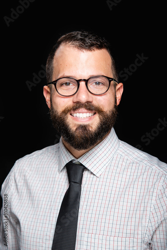 Portrait of happy latin man with shirt and tie © Zuania